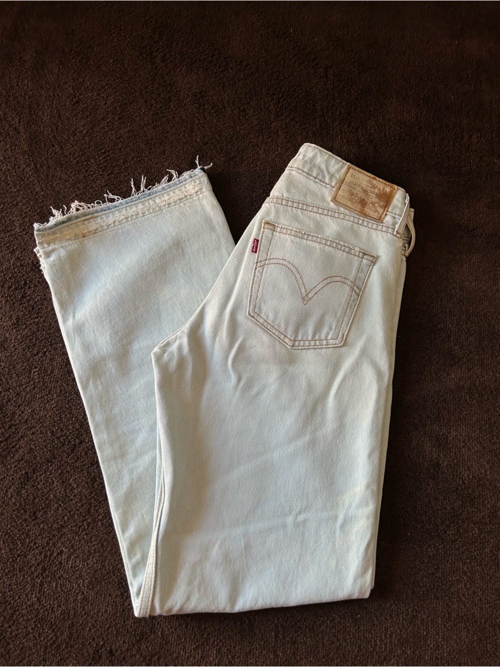 Levi’s low loose Light Blue Denim distressed Jeans